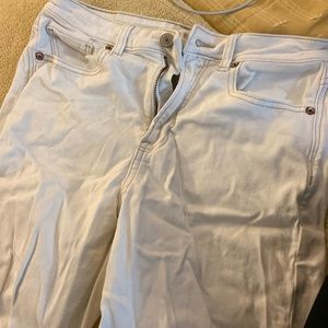 White Stretch Mom Jeans